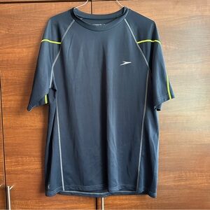 Men’s Dark Navy Speedo Swim Short Sleeve Shirt